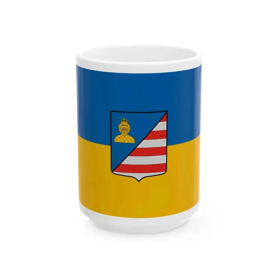 Flag of Halasztelek (Hungary) White Coffee Mug 15oz - Go Mug Yourself
