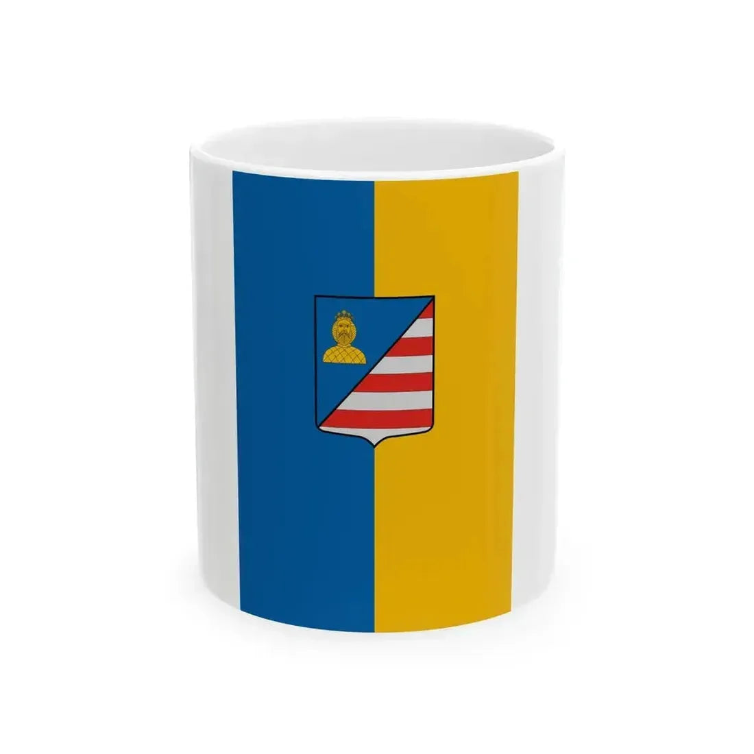 Flag of Halasztelek vertical (Hungary) White Coffee Mug 11oz - Go Mug Yourself