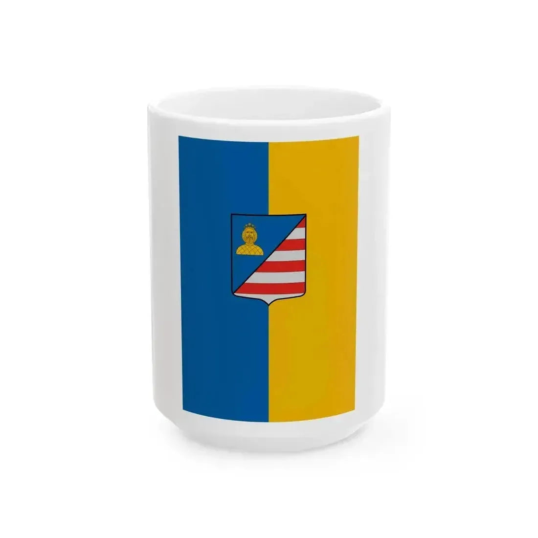 Flag of Halasztelek vertical (Hungary) White Coffee Mug 15oz - Go Mug Yourself