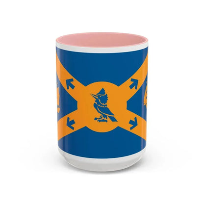 Flag of Halifax Canada - Accent Coffee Mug 15oz Pink - Go Mug Yourself