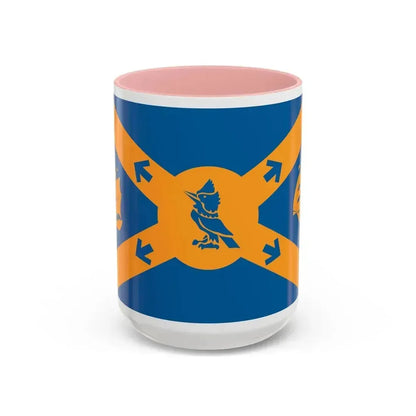 Flag of Halifax Canada - Accent Coffee Mug 15oz Pink - Go Mug Yourself