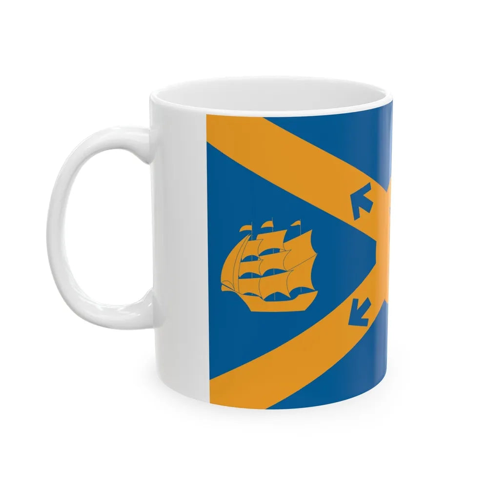 Flag of Halifax Canada - White Coffee Mug-Go Mug Yourself