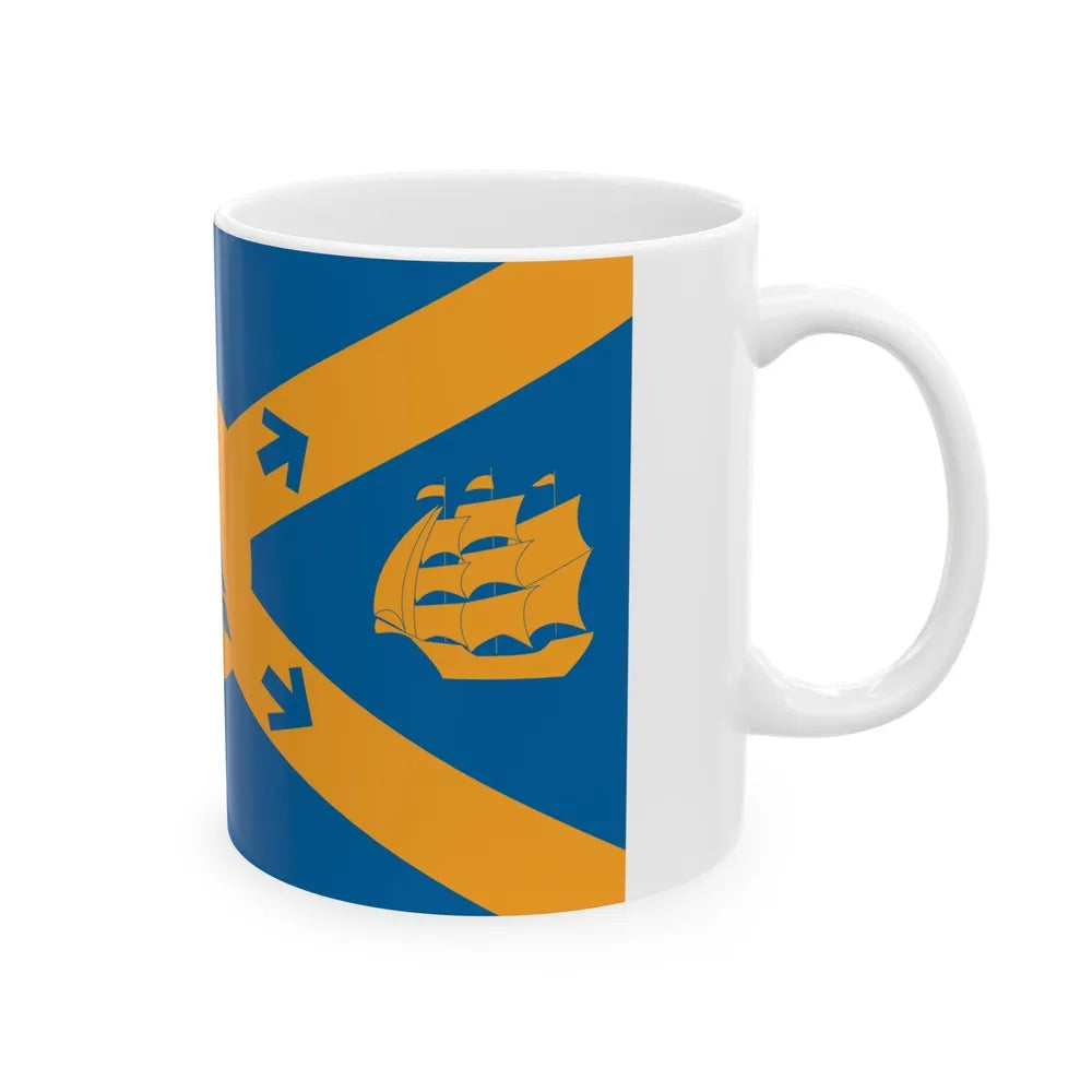 Flag of Halifax Canada - White Coffee Mug-Go Mug Yourself