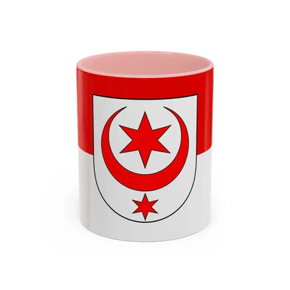 Flag of Halle Saale Germany - Accent Coffee Mug 11oz Pink - Go Mug Yourself