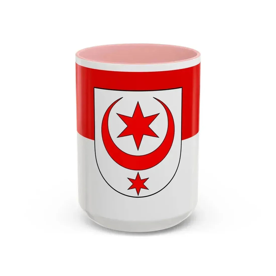Flag of Halle Saale Germany - Accent Coffee Mug 15oz Pink - Go Mug Yourself
