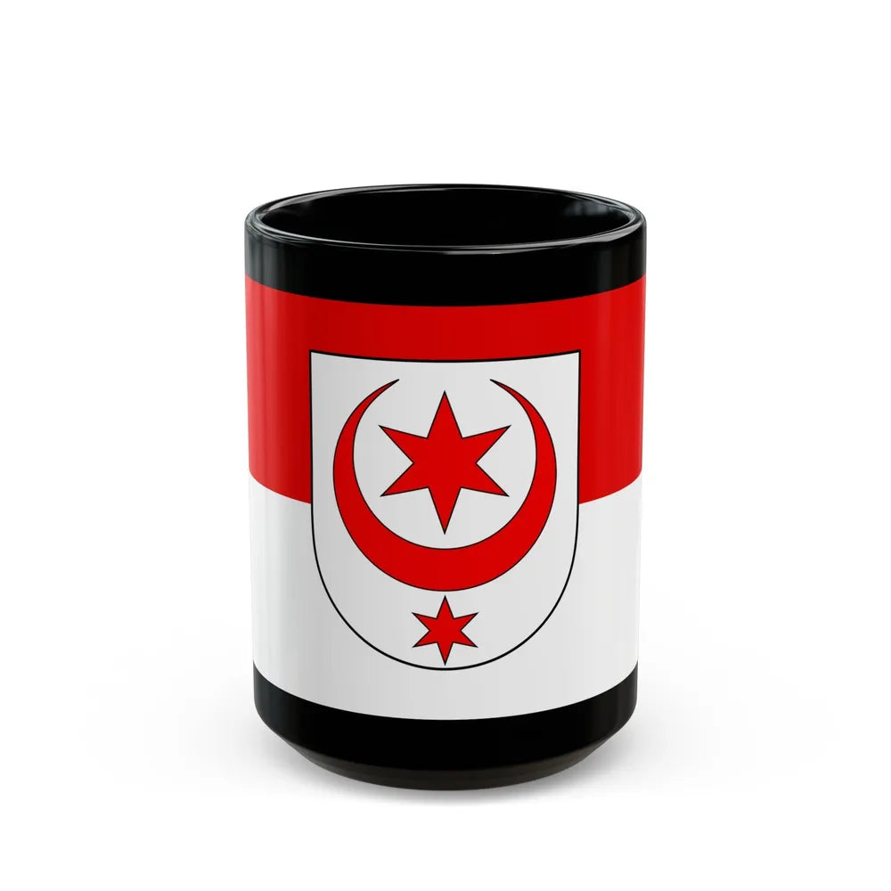 Flag of Halle Saale Germany - Black Coffee Mug-15oz-Go Mug Yourself