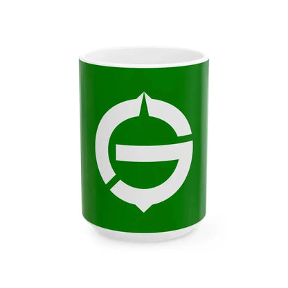 Flag of Hamatonbetsu Hokkaido (Japan) White Coffee Mug 15oz - Go Mug Yourself