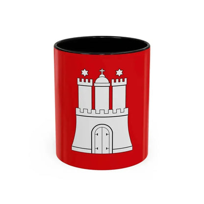 Flag of Hamburg Germany - Accent Coffee Mug 11oz Black - Go Mug Yourself
