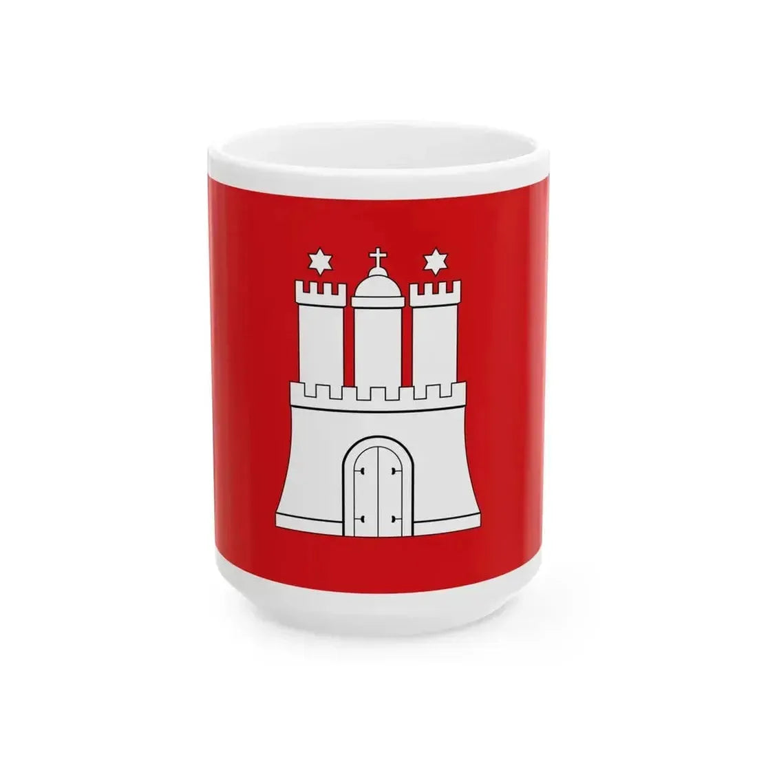 Flag of Hamburg (Germany) White Coffee Mug 15oz - Go Mug Yourself