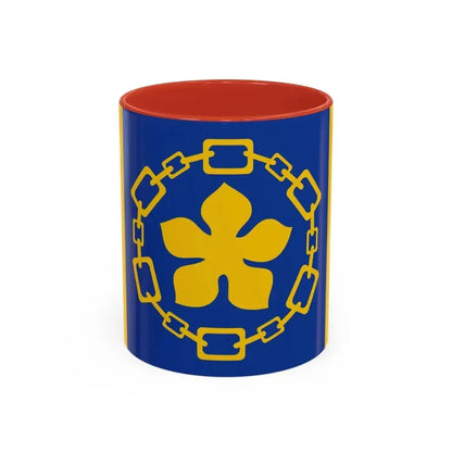 Flag of Hamilton Canada - Accent Coffee Mug 11oz Red - Go Mug Yourself