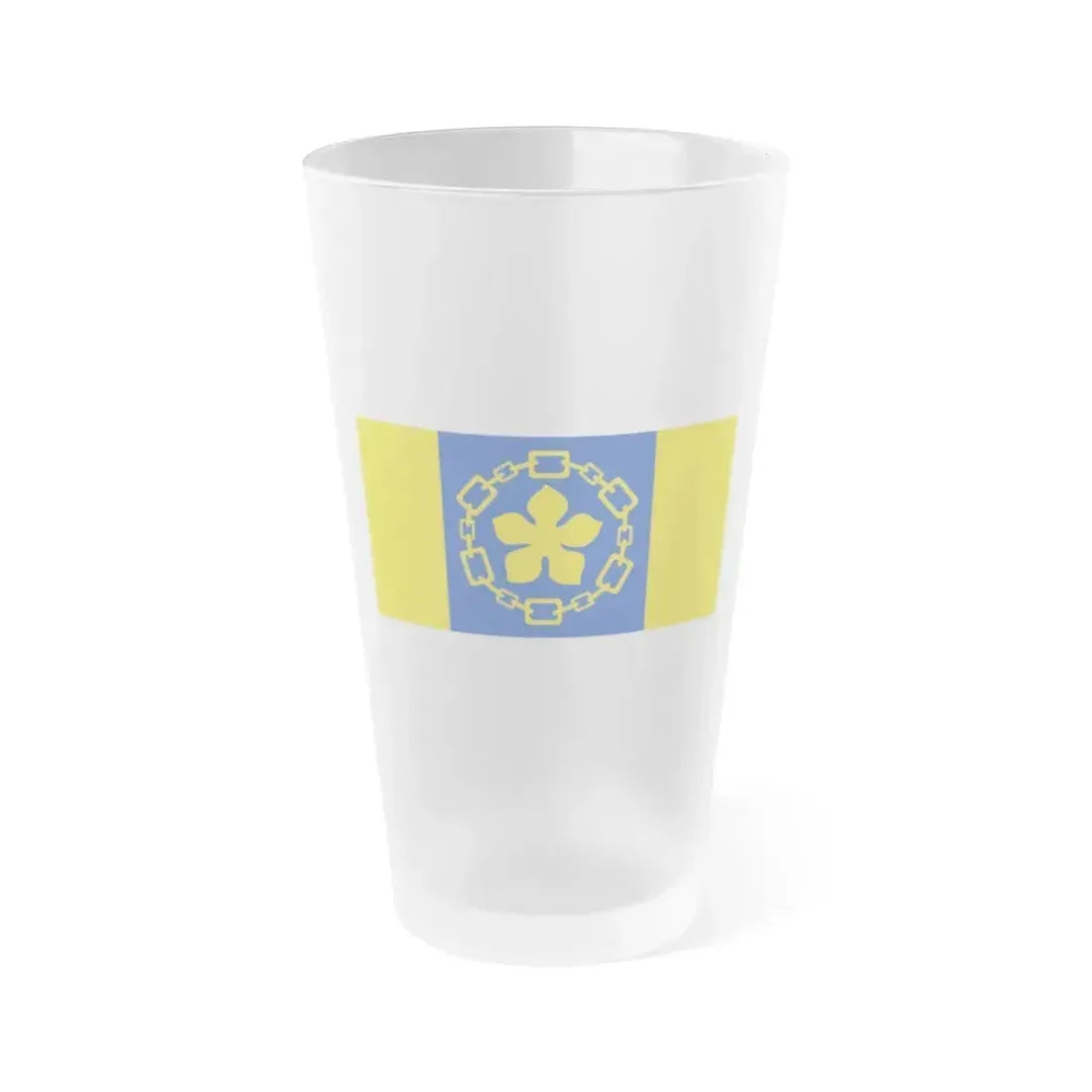 Flag of Hamilton Canada - Frosted Pint Glass 16oz 16oz Frosted - Go Mug Yourself