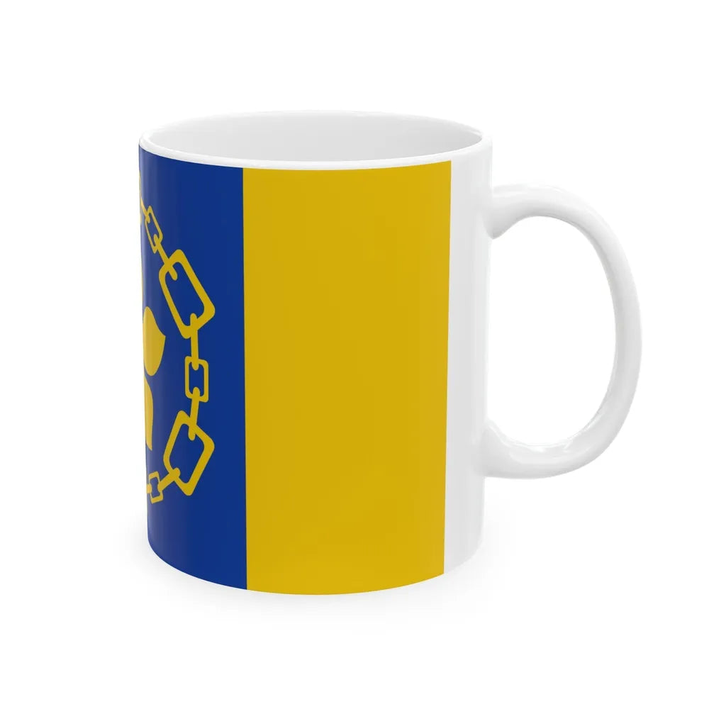 Flag of Hamilton Canada - White Coffee Mug-Go Mug Yourself