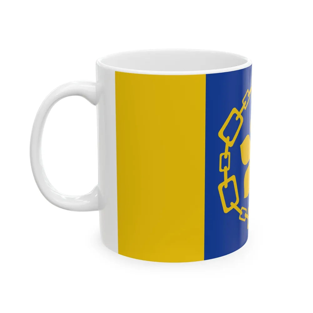 Flag of Hamilton Canada - White Coffee Mug-Go Mug Yourself