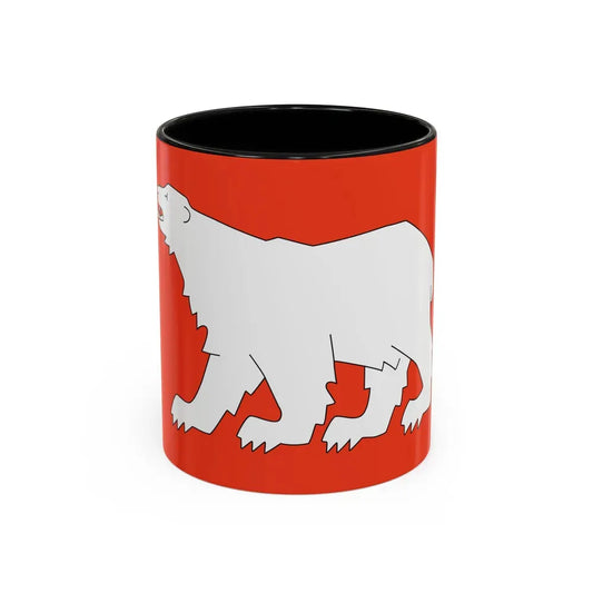 Flag of Hammerfest Troms og Finnmark Norway - Accent Coffee Mug 11oz Black - Go Mug Yourself