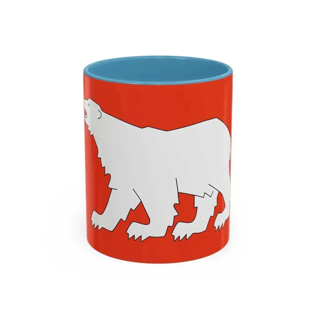 Flag of Hammerfest Troms og Finnmark Norway - Accent Coffee Mug 11oz Light Blue - Go Mug Yourself