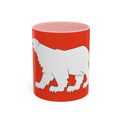 Flag of Hammerfest Troms og Finnmark Norway - Accent Coffee Mug 11oz Pink - Go Mug Yourself
