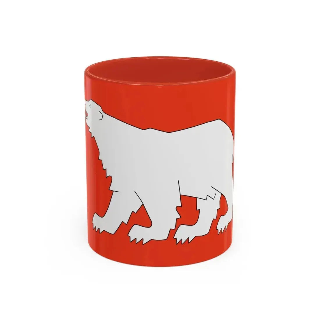 Flag of Hammerfest Troms og Finnmark Norway - Accent Coffee Mug 11oz Red - Go Mug Yourself