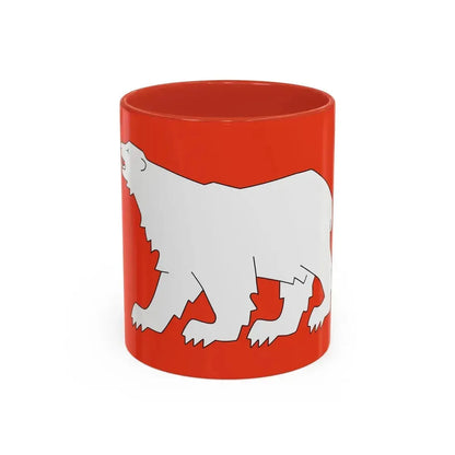 Flag of Hammerfest Troms og Finnmark Norway - Accent Coffee Mug 11oz Red - Go Mug Yourself