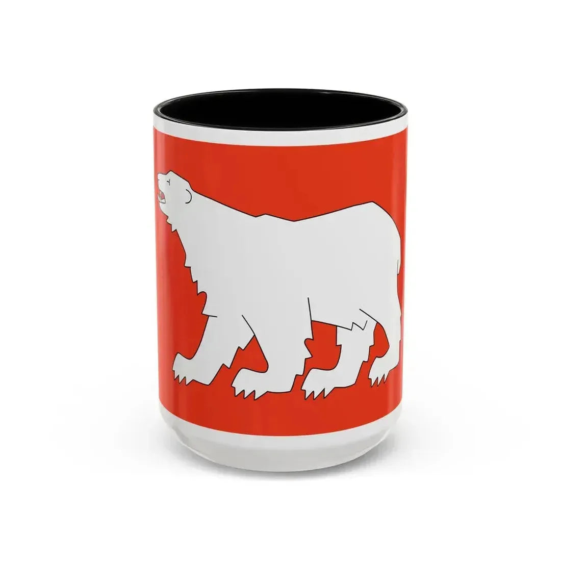 Flag of Hammerfest Troms og Finnmark Norway - Accent Coffee Mug 15oz Black - Go Mug Yourself
