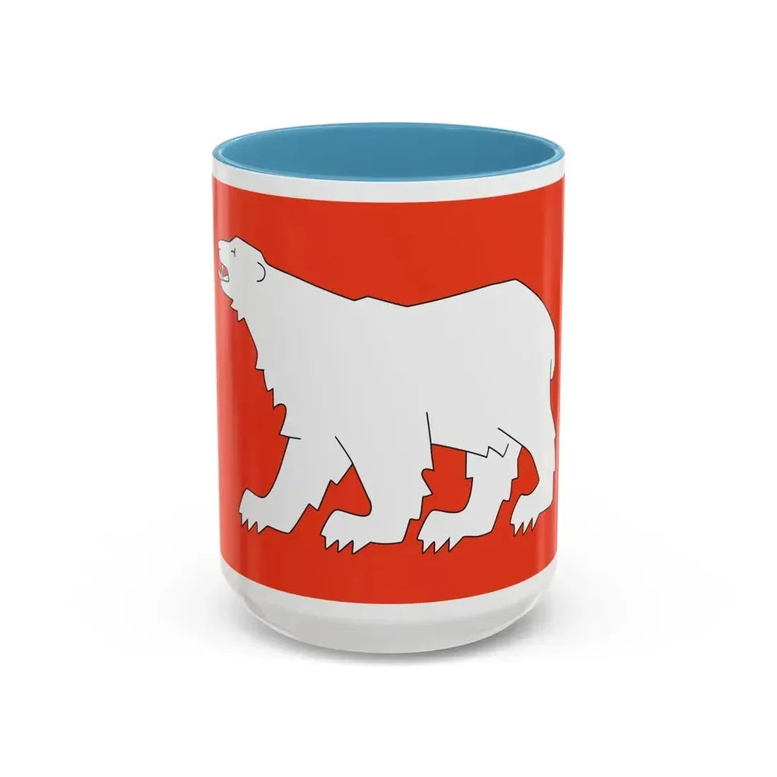 Flag of Hammerfest Troms og Finnmark Norway - Accent Coffee Mug 15oz Light Blue - Go Mug Yourself