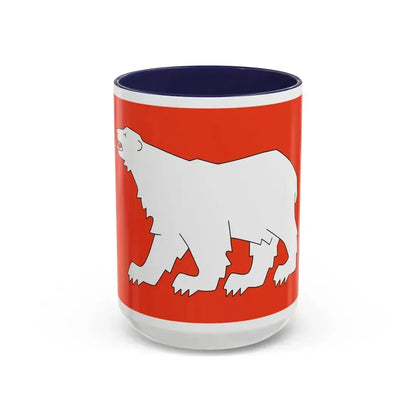 Flag of Hammerfest Troms og Finnmark Norway - Accent Coffee Mug 15oz Navy - Go Mug Yourself