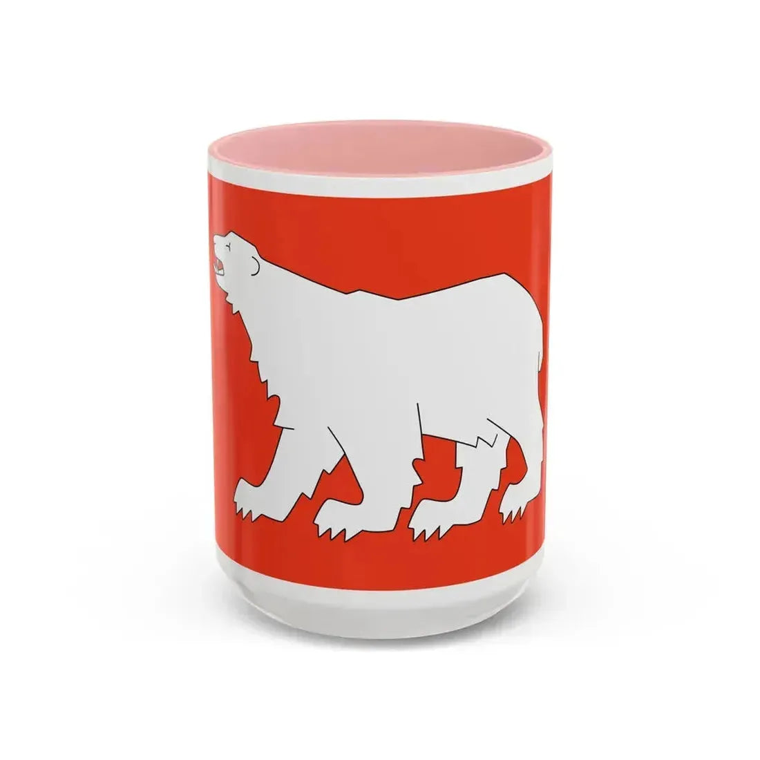 Flag of Hammerfest Troms og Finnmark Norway - Accent Coffee Mug 15oz Pink - Go Mug Yourself