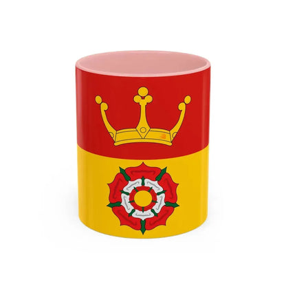 Flag of Hampshire UK - Accent Coffee Mug 11oz Pink - Go Mug Yourself