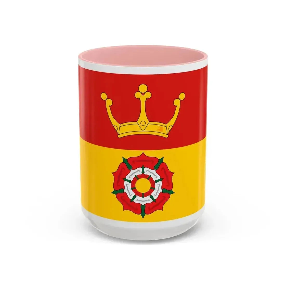 Flag of Hampshire UK - Accent Coffee Mug 15oz Pink - Go Mug Yourself