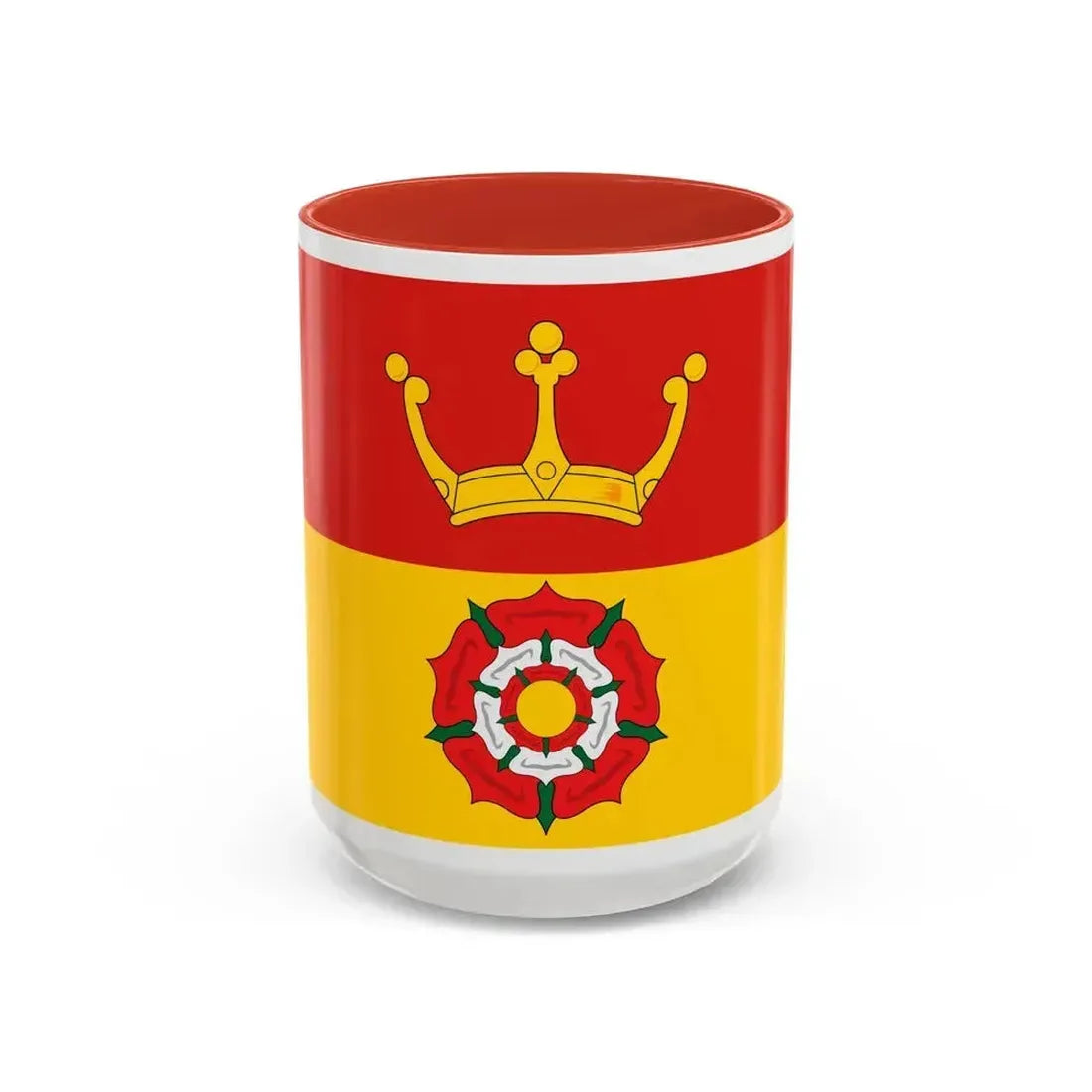 Flag of Hampshire UK - Accent Coffee Mug 15oz Red - Go Mug Yourself