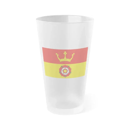Flag of Hampshire UK - Frosted Pint Glass 16oz 16oz Frosted - Go Mug Yourself