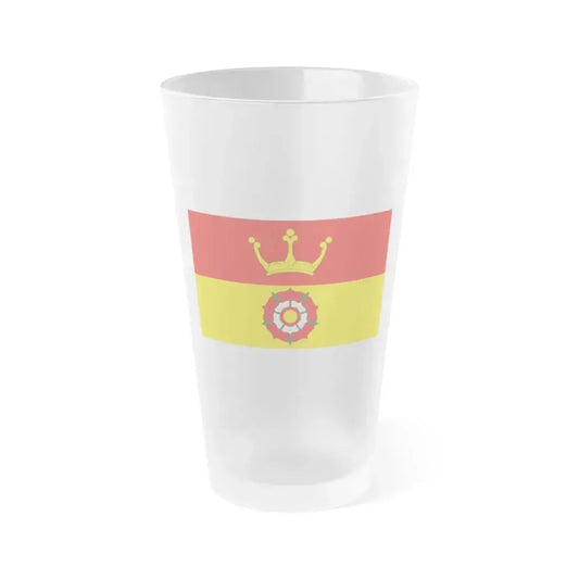 Flag of Hampshire UK - Frosted Pint Glass 16oz 16oz Frosted - Go Mug Yourself