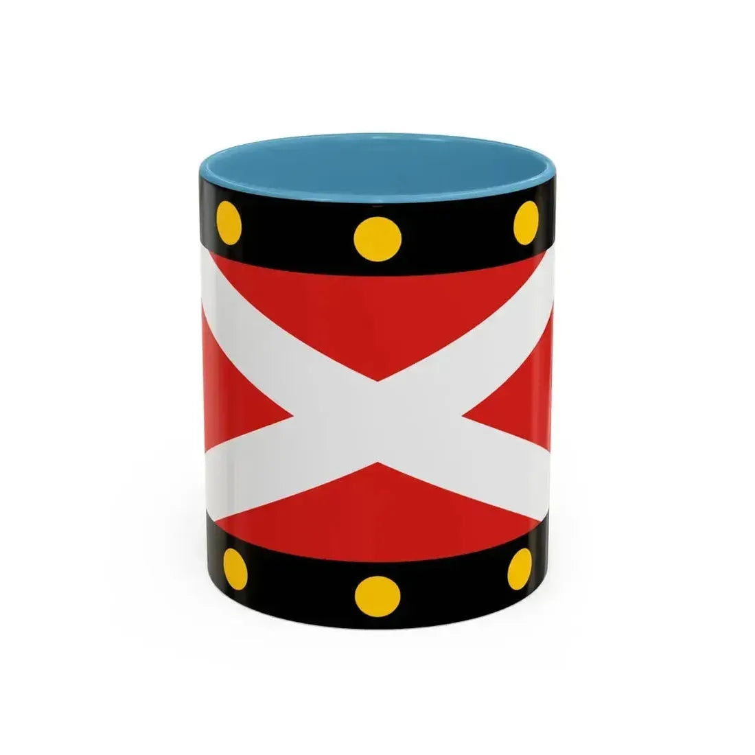 Flag of Hampton Poyle UK - Accent Coffee Mug 11oz Light Blue - Go Mug Yourself