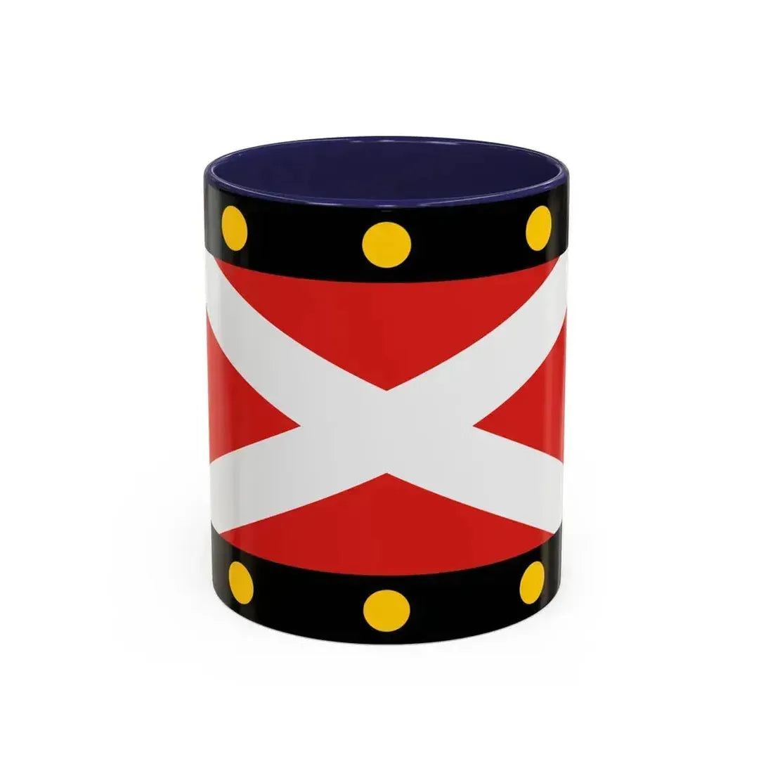 Flag of Hampton Poyle UK - Accent Coffee Mug 11oz Navy - Go Mug Yourself