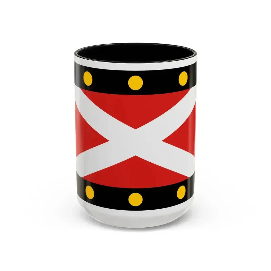 Flag of Hampton Poyle UK - Accent Coffee Mug 15oz Black - Go Mug Yourself