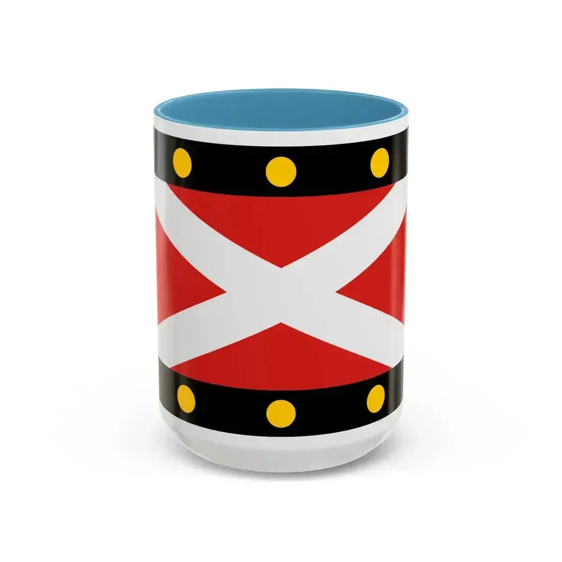 Flag of Hampton Poyle UK - Accent Coffee Mug 15oz Light Blue - Go Mug Yourself