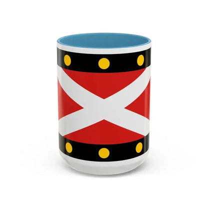 Flag of Hampton Poyle UK - Accent Coffee Mug 15oz Light Blue - Go Mug Yourself