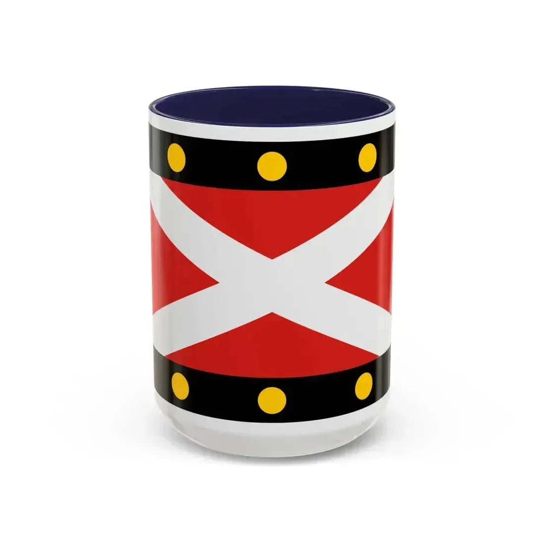 Flag of Hampton Poyle UK - Accent Coffee Mug 15oz Navy - Go Mug Yourself