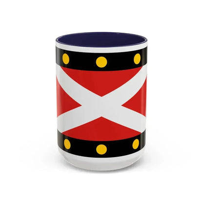 Flag of Hampton Poyle UK - Accent Coffee Mug 15oz Navy - Go Mug Yourself