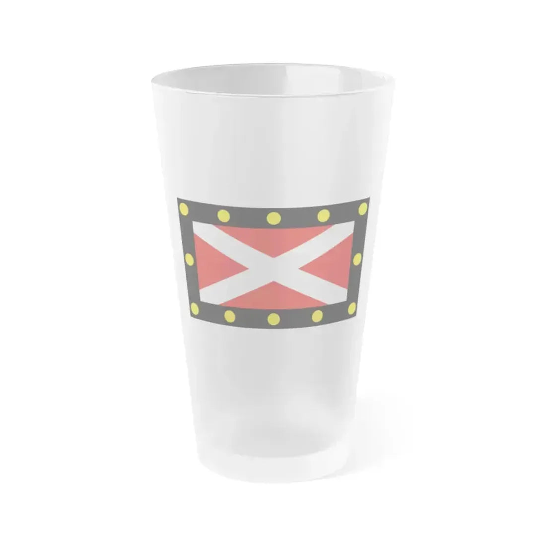 Flag of Hampton Poyle UK - Frosted Pint Glass 16oz 16oz Frosted - Go Mug Yourself