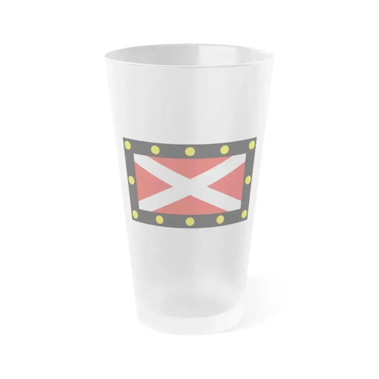 Flag of Hampton Poyle UK - Frosted Pint Glass 16oz 16oz Frosted - Go Mug Yourself