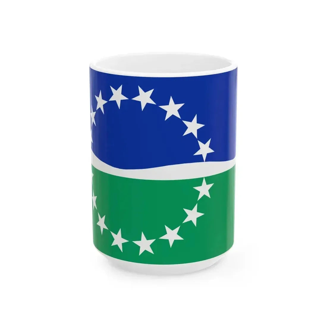 Flag of Hampton Roads Virginia (United States) White Coffee Mug 15oz - Go Mug Yourself