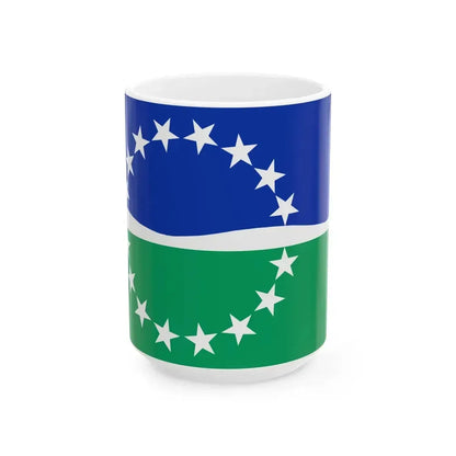 Flag of Hampton Roads Virginia (United States) White Coffee Mug 15oz - Go Mug Yourself