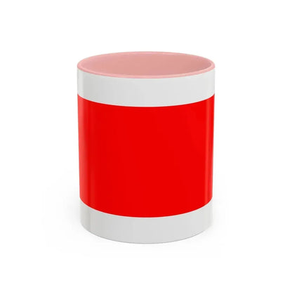 Flag of Hamrun Malta - Accent Coffee Mug 11oz Pink - Go Mug Yourself
