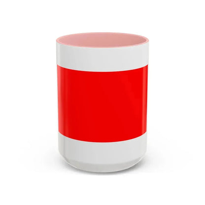 Flag of Hamrun Malta - Accent Coffee Mug 15oz Pink - Go Mug Yourself