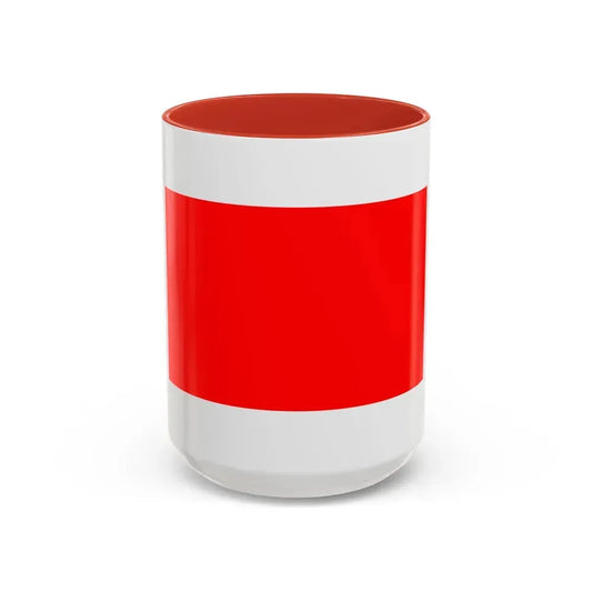 Flag of Hamrun Malta - Accent Coffee Mug 15oz Red - Go Mug Yourself
