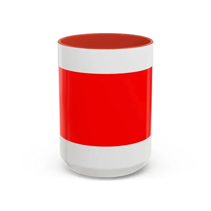 Flag of Hamrun Malta - Accent Coffee Mug 15oz Red - Go Mug Yourself
