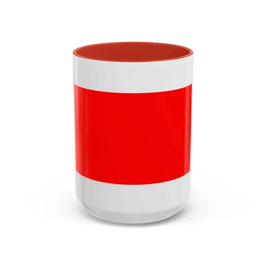 Flag of Hamrun Malta - Accent Coffee Mug 15oz Red - Go Mug Yourself