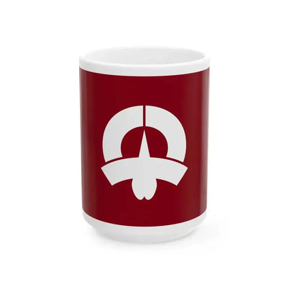 Flag of Hanaizumi Iwate 1961-2005 (Japan) White Coffee Mug 15oz - Go Mug Yourself