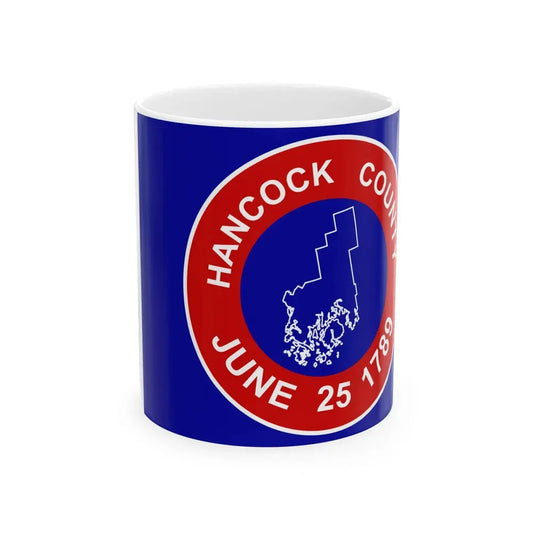 Flag of Hancock County Maine (United States) White Coffee Mug 11oz - Go Mug Yourself