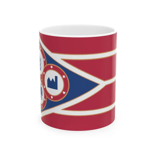 Flag of Hancock County Ohio (United States) White Coffee Mug 11oz - Go Mug Yourself